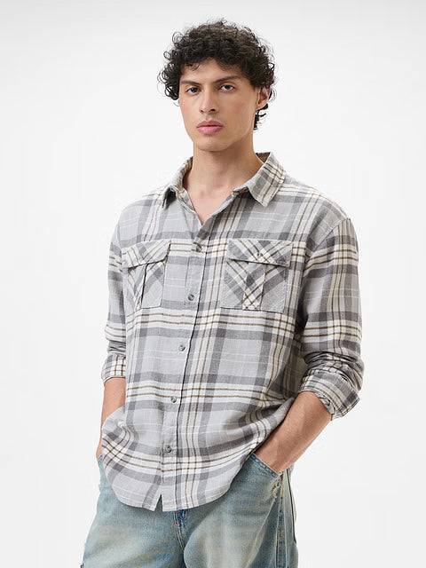 Plaid Storm Men Utility Shirts