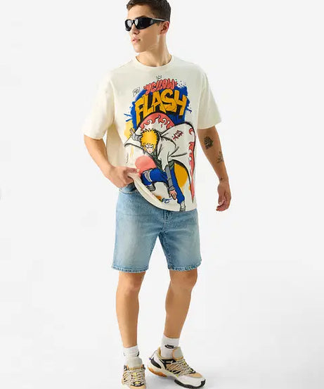 Naruto Yellow Flash Oversized T-Shirts