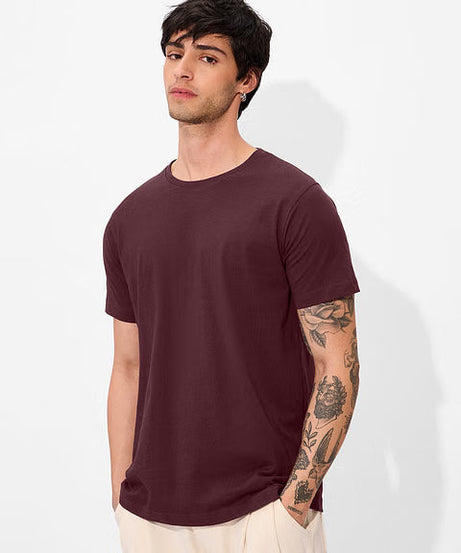 Solids Burgundy T-Shirts
