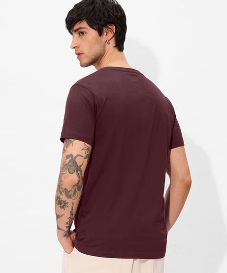 Solids Burgundy T-Shirts