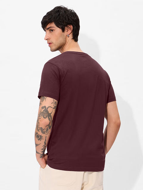 Solids Burgundy T-Shirts