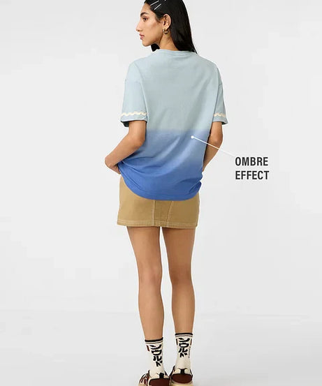 Ombre Sea Breeze Women Oversized T-Shirts