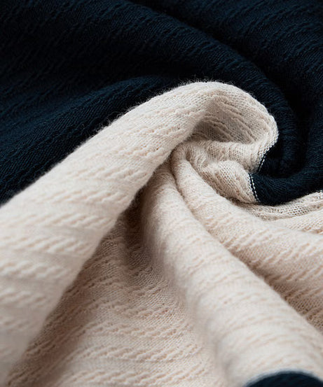 Textured Stripes Riviera Zipper Polos