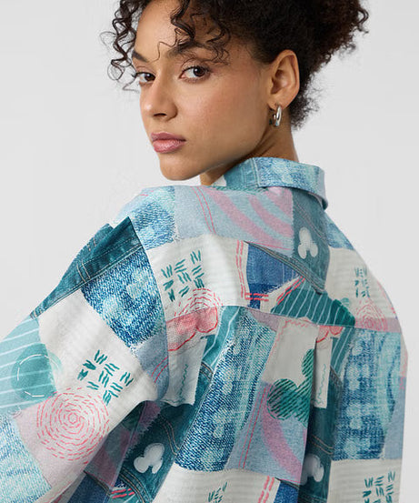 Mickey Mouse Toodles Women Boyfriend Shirts