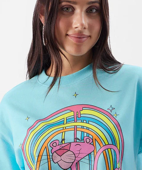 Pink Panther The Art Of Chilling Women Oversized T-Shirts