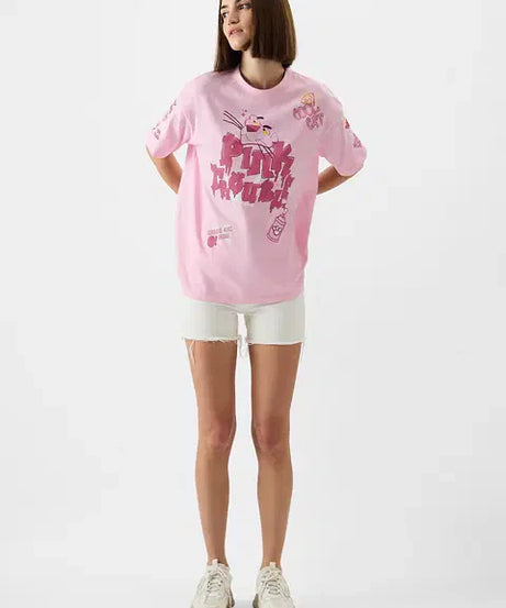 Pink Trouble Women Oversized T-Shirts