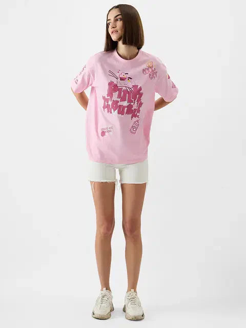 Pink Trouble Women Oversized T-Shirts