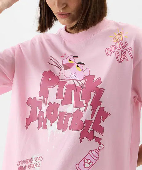 Pink Trouble Women Oversized T-Shirts