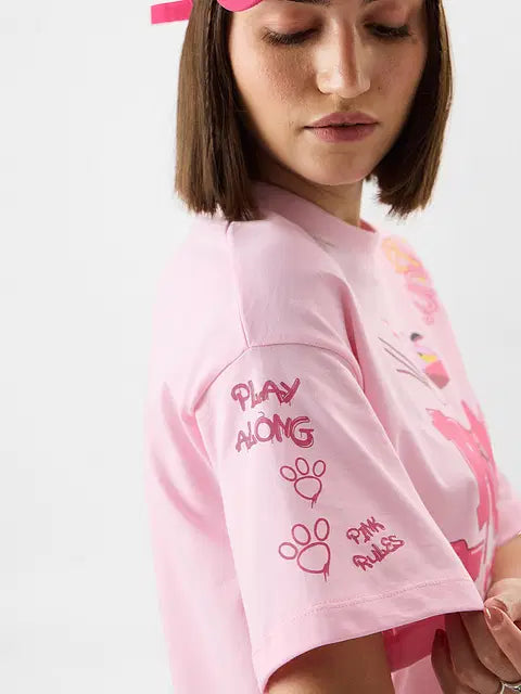 Pink Trouble Women Oversized T-Shirts