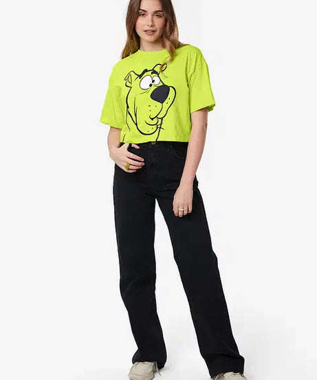 Huh Women Oversized Cropped T-Shirts