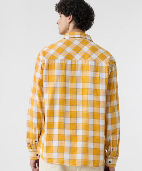 Plaid Amber Gold Men Relaxed Shirts