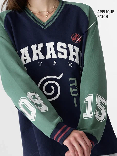 Naruto Kakashi Varsity Women Full Sleeve T-Shirts