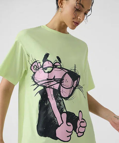 Pink Panther Thumbs Up Women Oversized T-Shirts