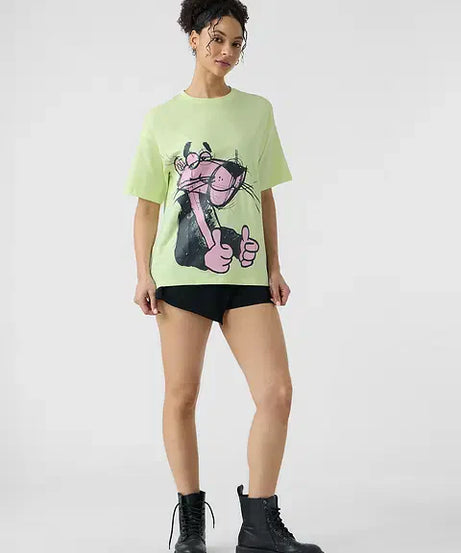Pink Panther Thumbs Up Women Oversized T-Shirts