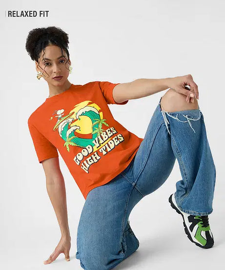Good Vibes Women Relaxed Fit T-Shirts