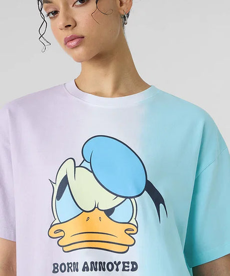 Donald Duck Born Annoyed Women Oversized T-Shirts