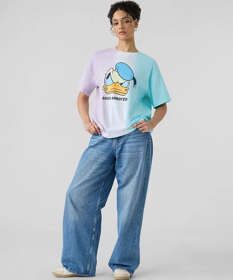 Donald Duck Born Annoyed Women Oversized T-Shirts