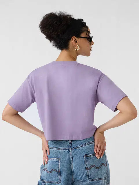 Blessed And Unbothered Women Oversized Cropped T-Shirts