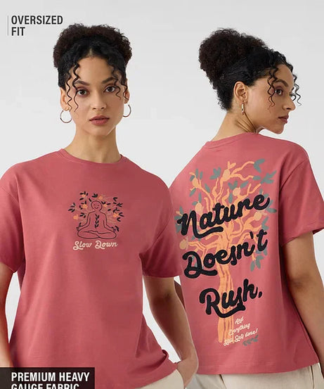 Bloom Slow Down Women Oversized T-Shirts