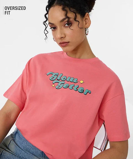 Glow Getter Women Oversized T-Shirts