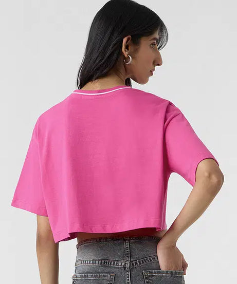 Try And Stop Me Women Oversized Cropped T-Shirts