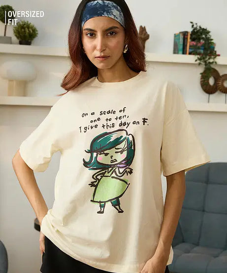 Inside Out Disgust Women Oversized T-Shirts