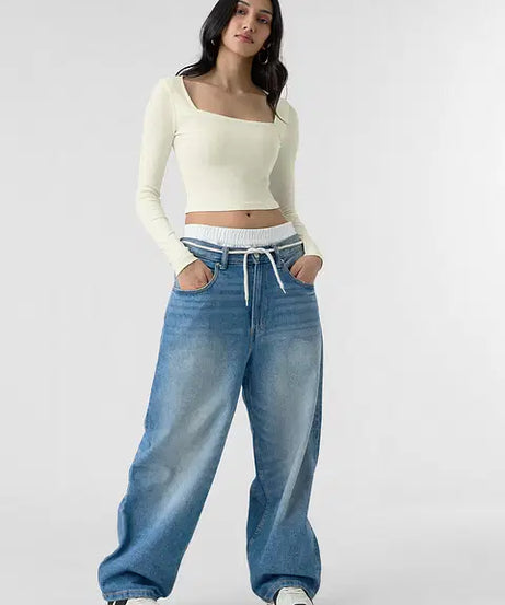 Ribbed Top Rich Black Women Cropped Tops