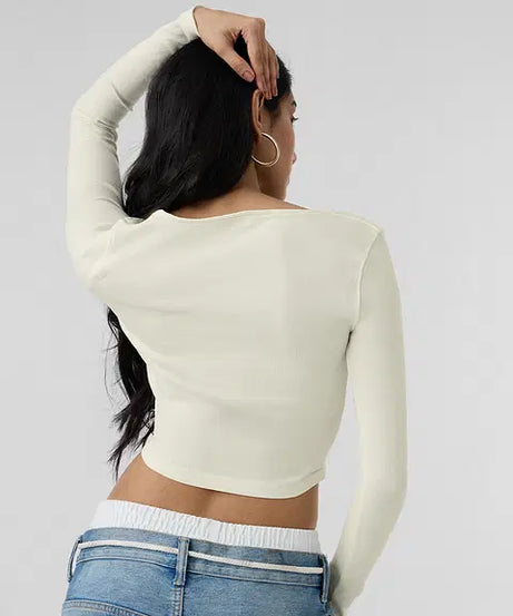 Ribbed Top Rich Black Women Cropped Tops