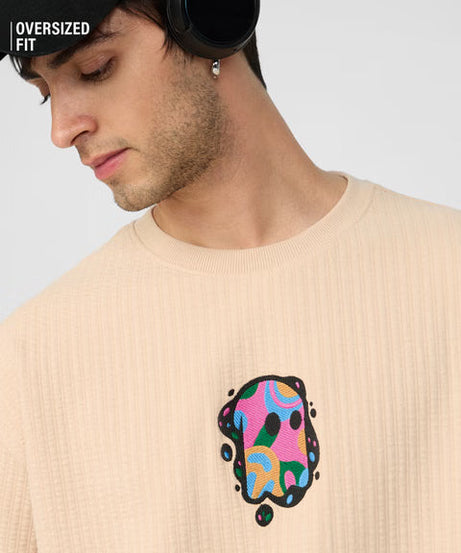 Textured T-shirt  Mr. Souls Splatter Oversized T-Shirts