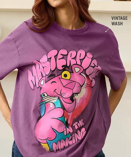 Pink Panther Masterpiece Women Oversized T-Shirts