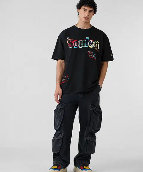 Souled Colour Stroke Oversized T-Shirts