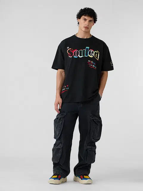 Souled Colour Stroke Oversized T-Shirts