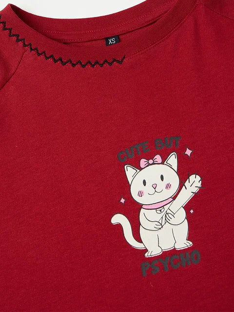 Cute But Psycho Women Relaxed Fit T-Shirts