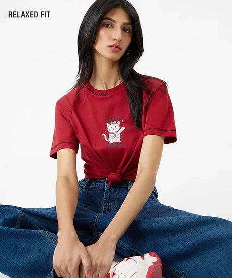 Cute But Psycho Women Relaxed Fit T-Shirts