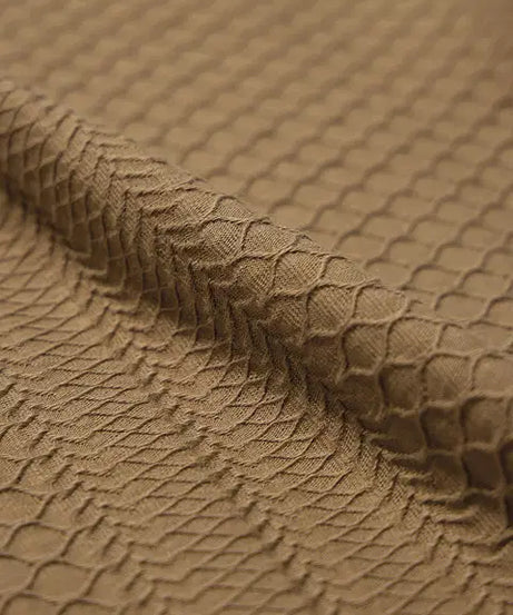 Textured Polo Cinnamon Oversized Polos