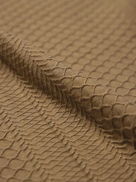 Textured Polo Cinnamon Oversized Polos