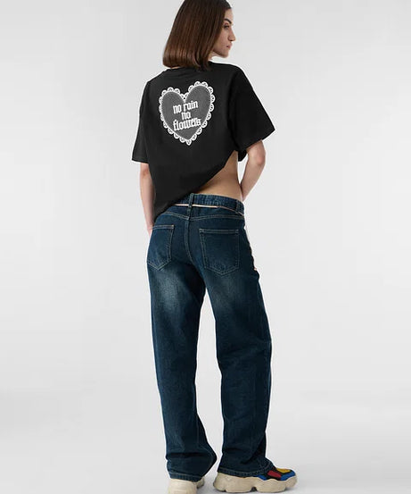 No Rain No Flowers Women Oversized T-Shirts