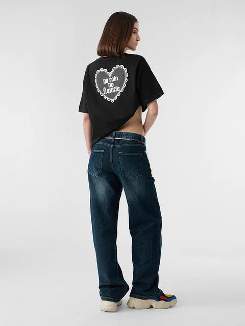 No Rain No Flowers Women Oversized T-Shirts