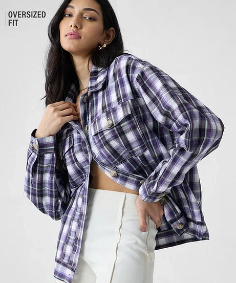 Plaid Shacket Morocco Women Shackets