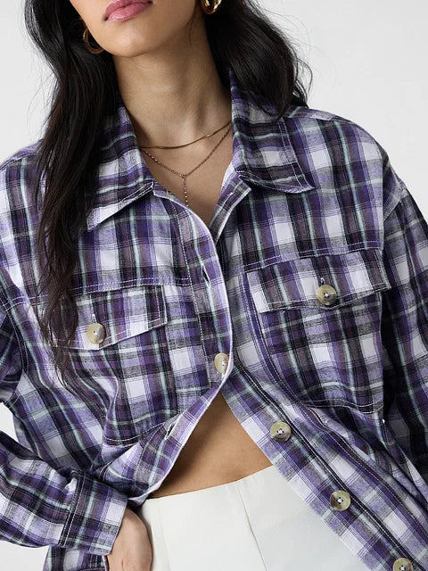 Plaid Shacket Morocco Women Shackets