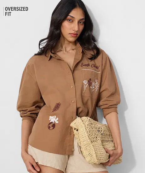 Cotton Linen Earth Child Women Boyfriend Shirts
