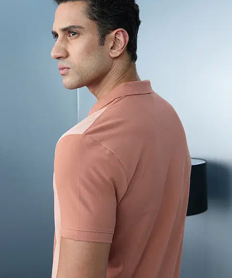 Cinnamon Zipper Polos Tshirt