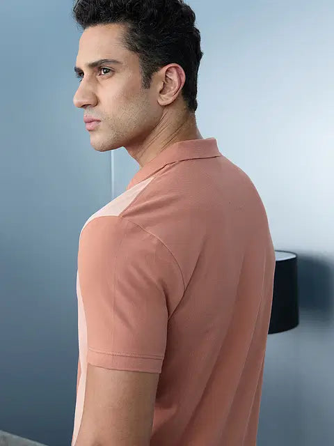 Cinnamon Zipper Polos Tshirt