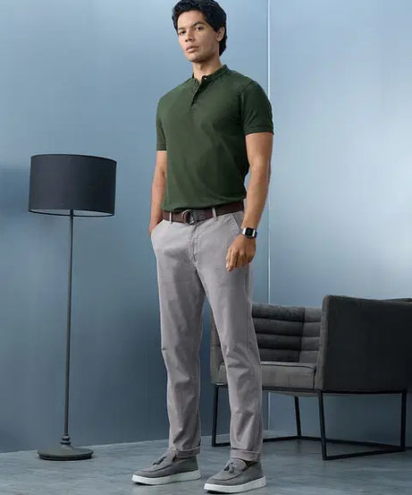 Solids Dark Olive Mandarin Polos