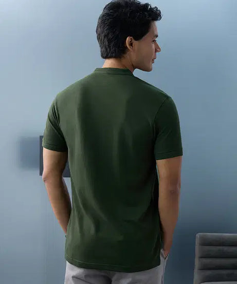 Solids Dark Olive Mandarin Polos