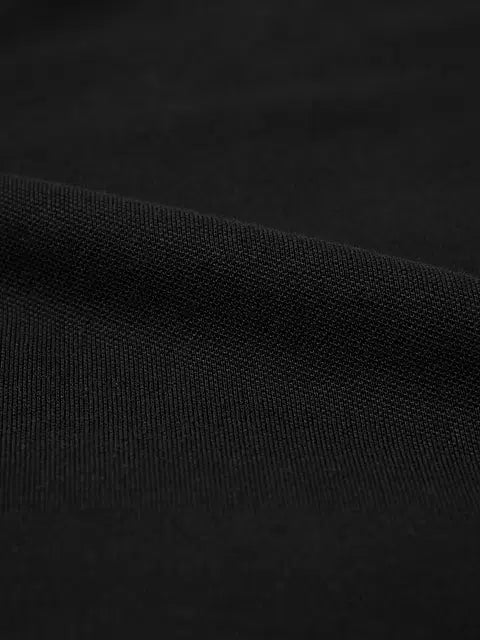 Solids Midnight Black Mandarin Polos