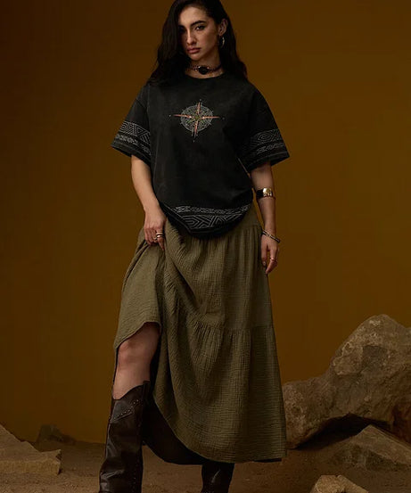 Nomad Compass Women Oversized T-Shirts