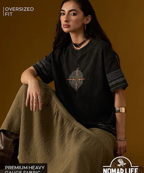 Nomad Compass Women Oversized T-Shirts
