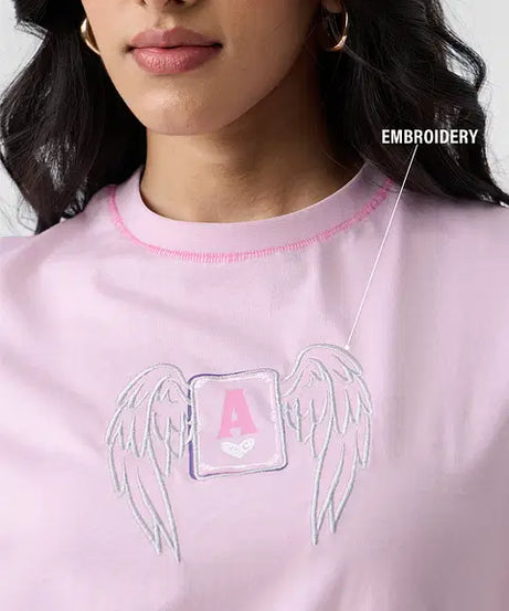 Angel Card Women Oversized T-Shirts