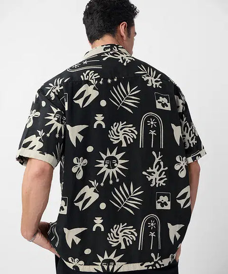 Monochrome Mirage Oversized Shirts